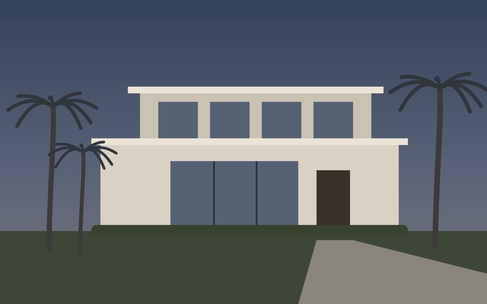 Same property before lighting